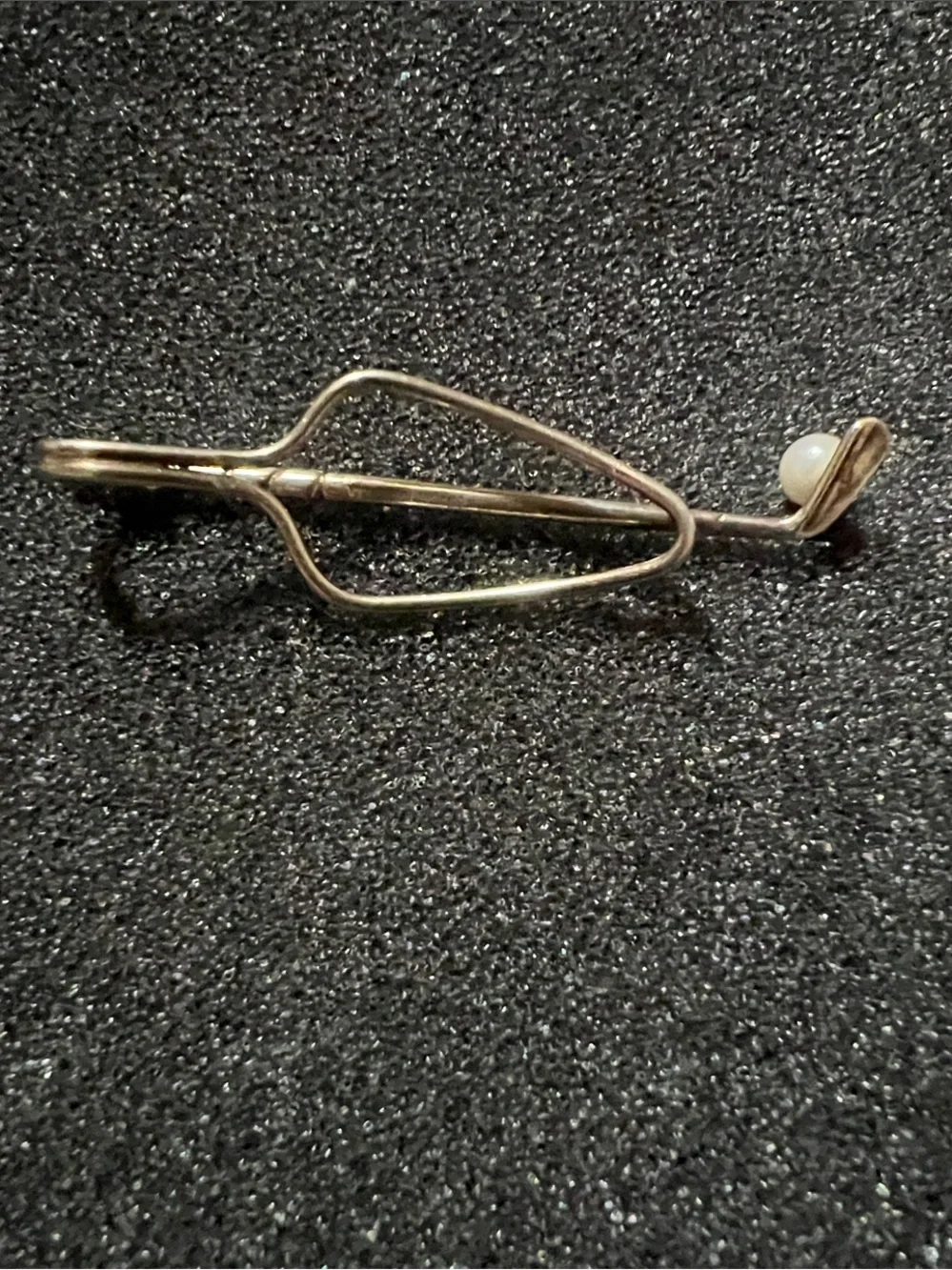 Tiffany & Co. Sterling Golf Club With Pearl $Clip/Tie Clip